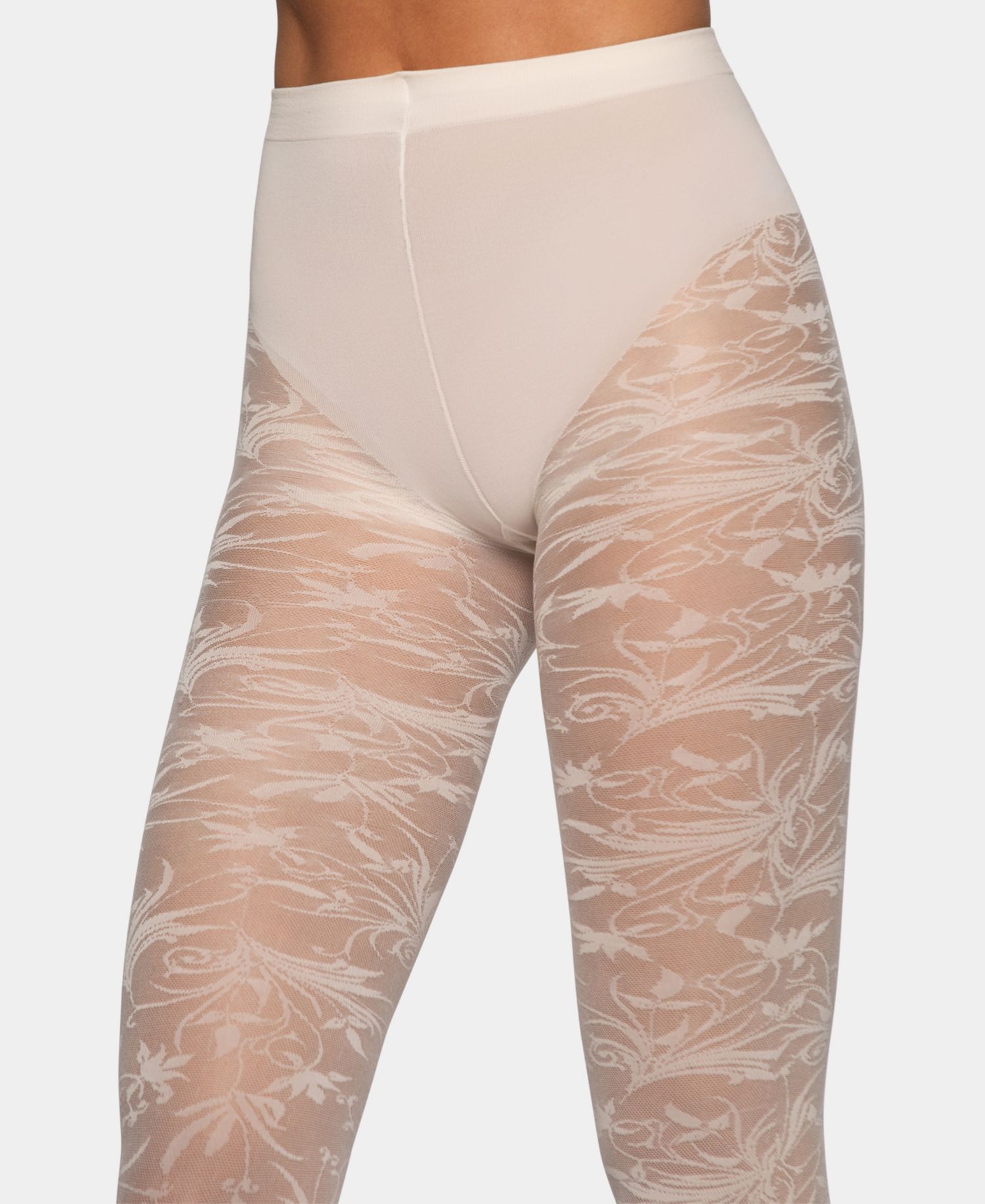 Women's Floral Brocade Sheer Tights
