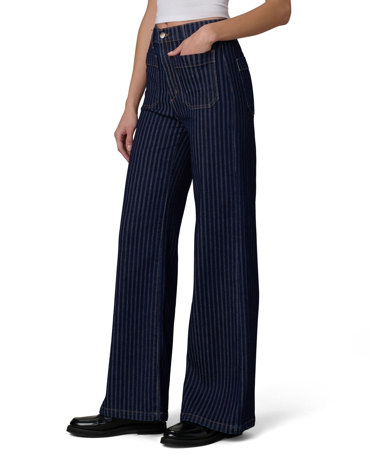 Women's Mia High-Rise Wide-Leg Patch Pocket Jeans