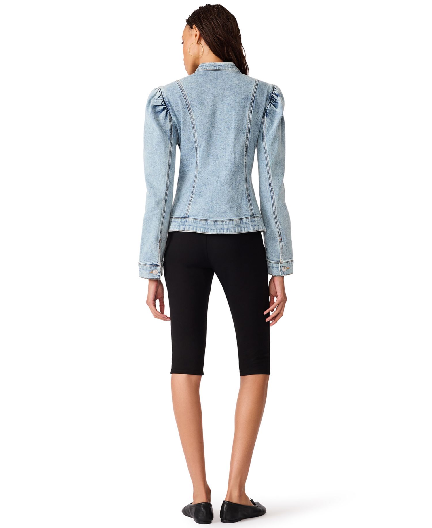 Women's Aberdeen Puff-Sleeve Denim Blouse