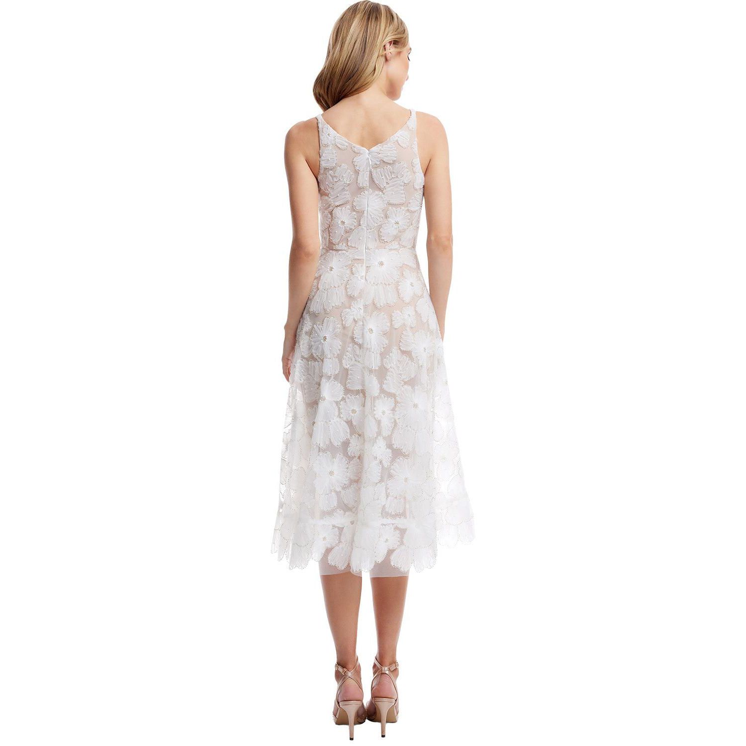 Women's Blair 3D Floral Embroidered Midi Fit and Flare Dress