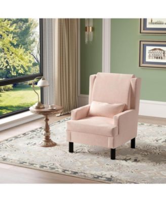 Upholstered Wingback Accent Chair, Modern Reading Armchair for Living Room, Bedroom