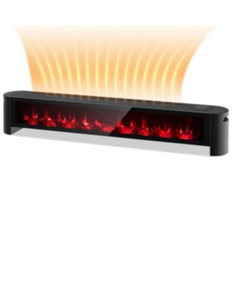 1400W Electric Baseboard Heater with Realistic Multicolor Flame