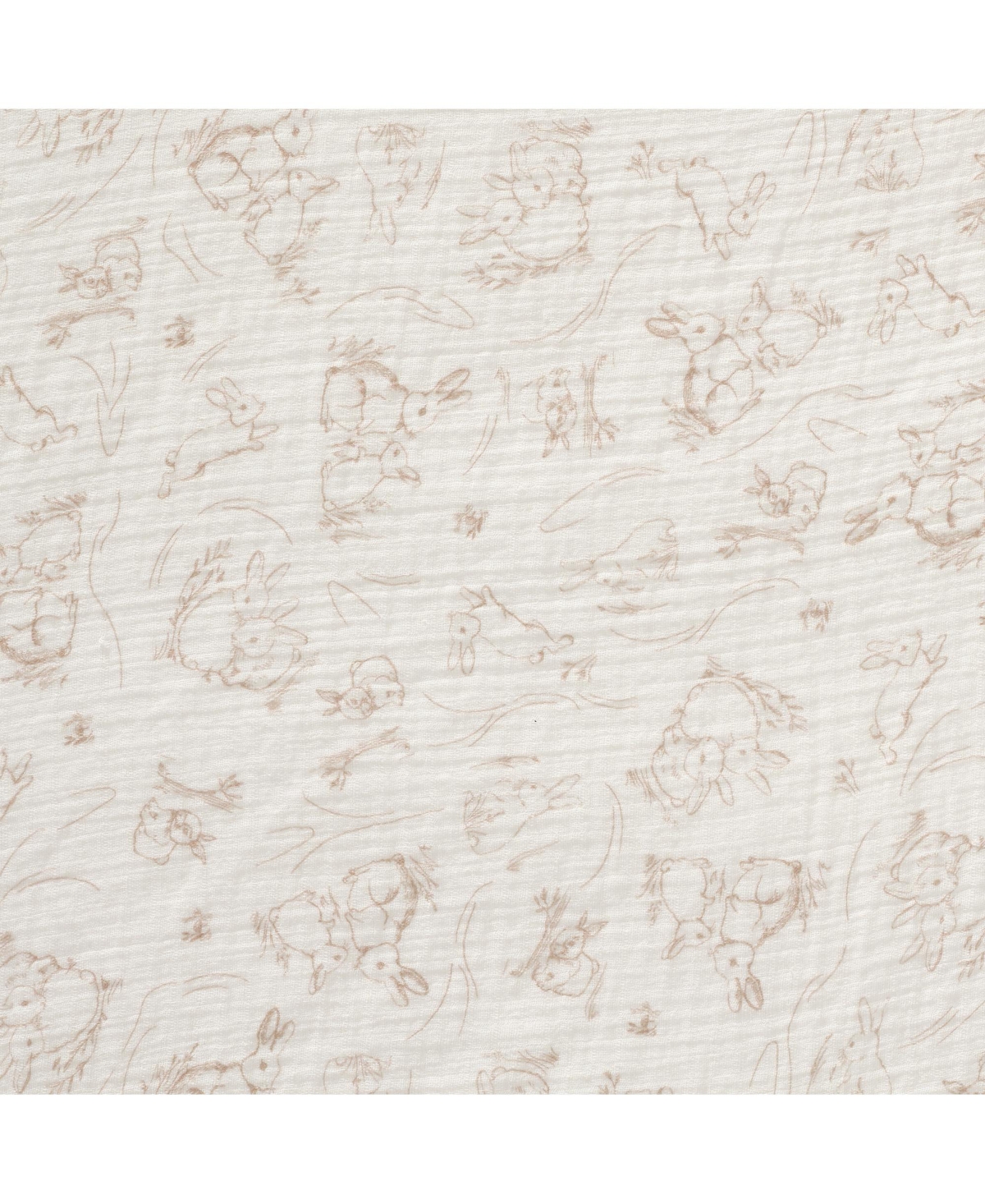 Lambs & Ivy Signature Organic Cotton Muslin Bunny Fitted Crib/Toddler Sheet