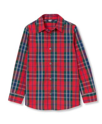 Big Boys Husky Holiday Long Sleeve Poplin