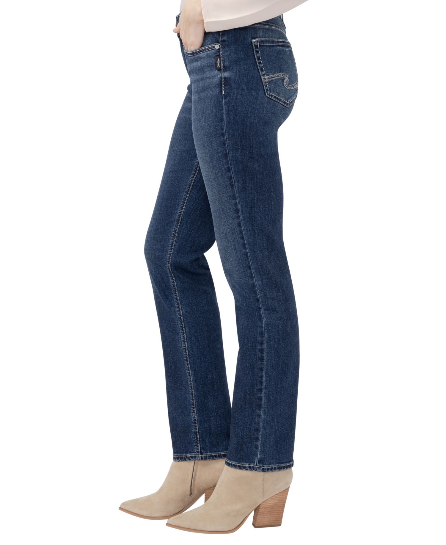 Women's Suki Straight-Leg Mid-Rise Jeans