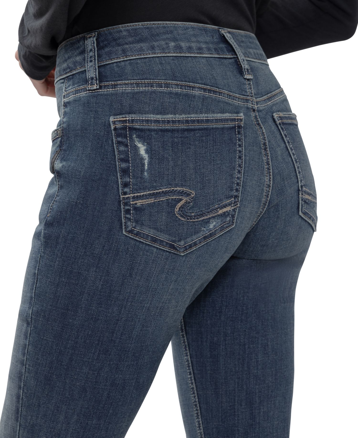 Women's Suki Distressed Mid-Rise Bootcut Jeans