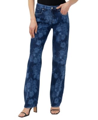 Women's Avery High-Rise Straight-Leg Floral Jeans