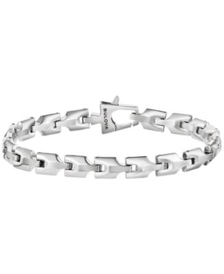 Men's Silver-Tone Stainless Steel Link™ Bracelet, 8"