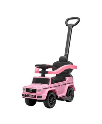 Kids Outdoor Stroller Mercedes G-Wagon 3 in 1 Push Car, Baby Pink