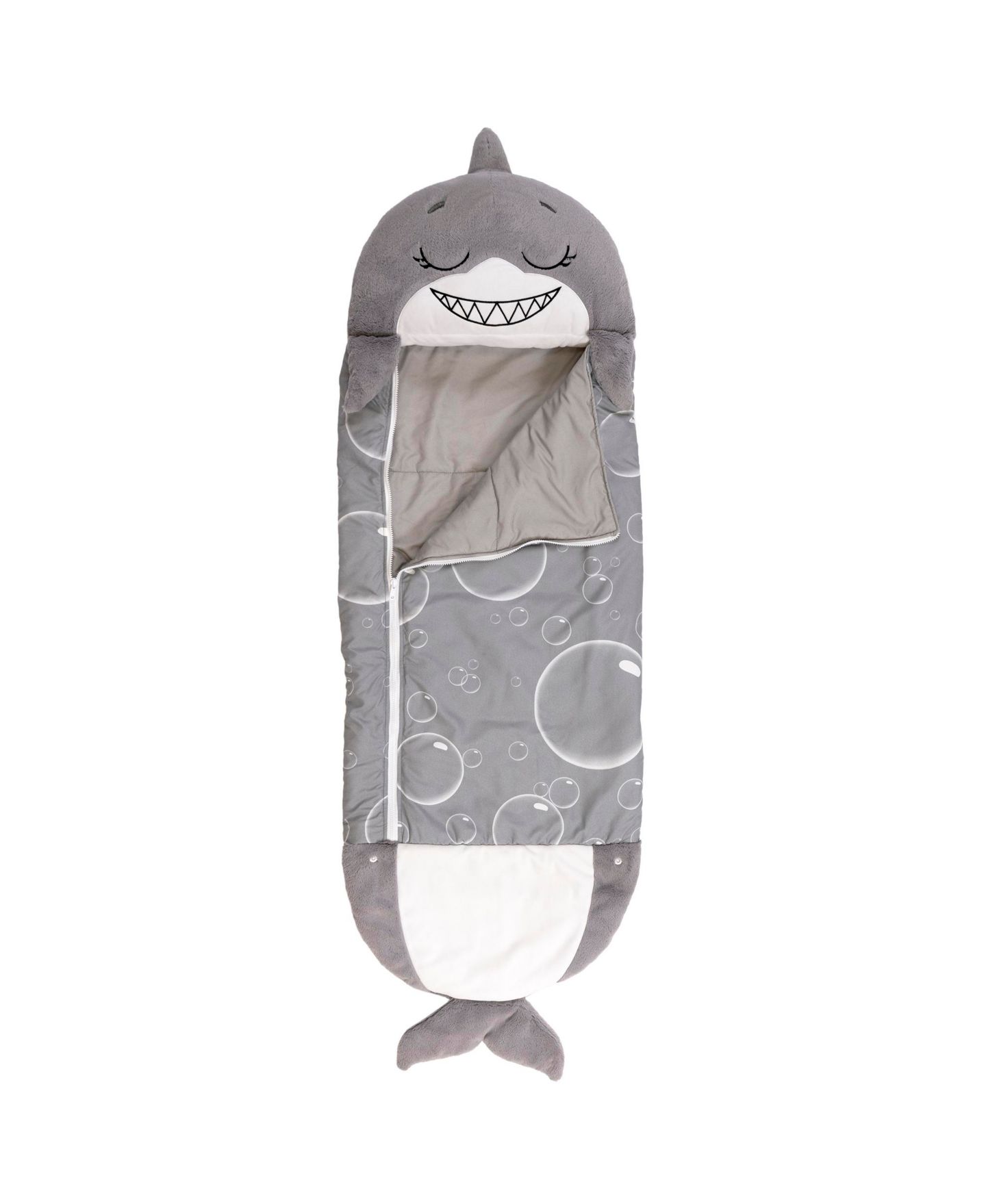 Детские мягкие игрушки Happy Nappers Shark Medium Weighted Pillow and Sleepy Sack, 54"L x 20"W — фото 1