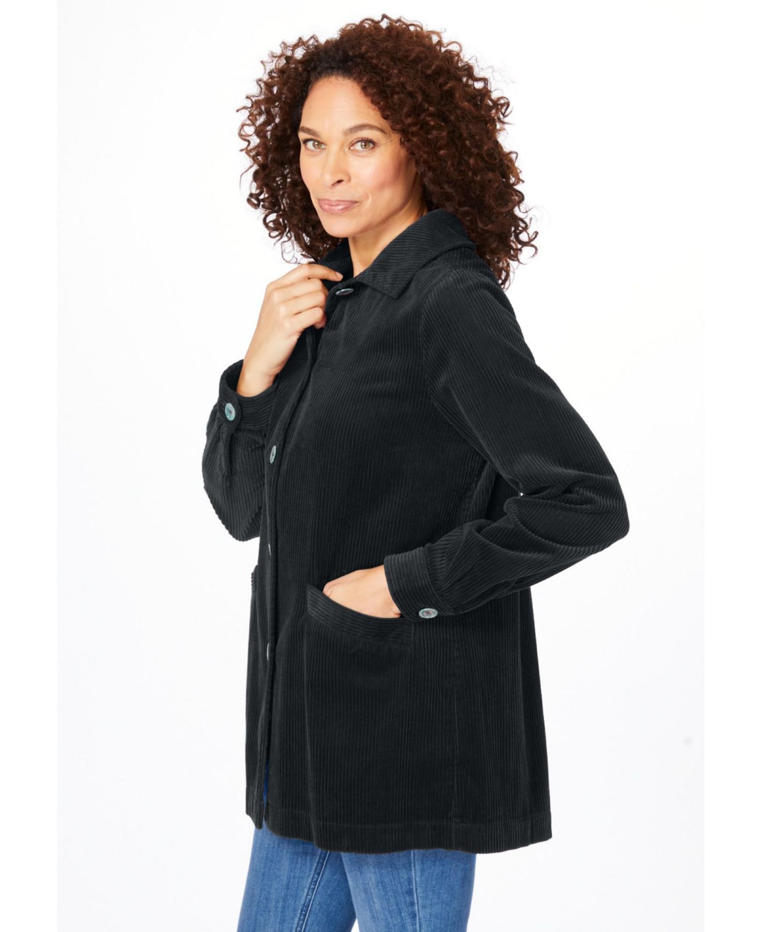 Women's Within Pleat-Back Corduroy Jacket