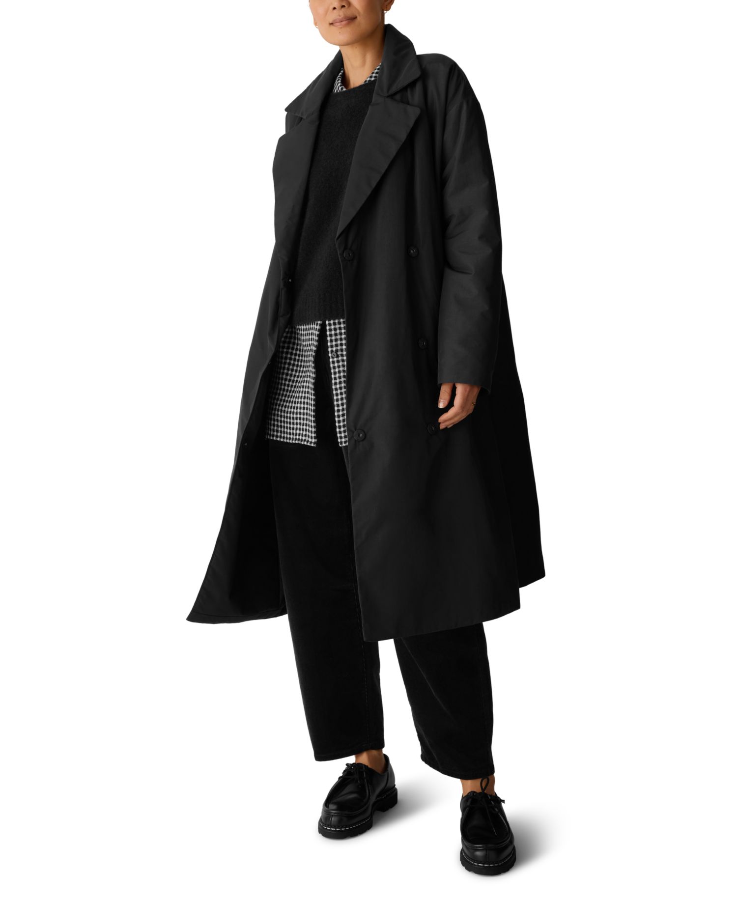 Women's Padded-Lightweight Trench Coat
