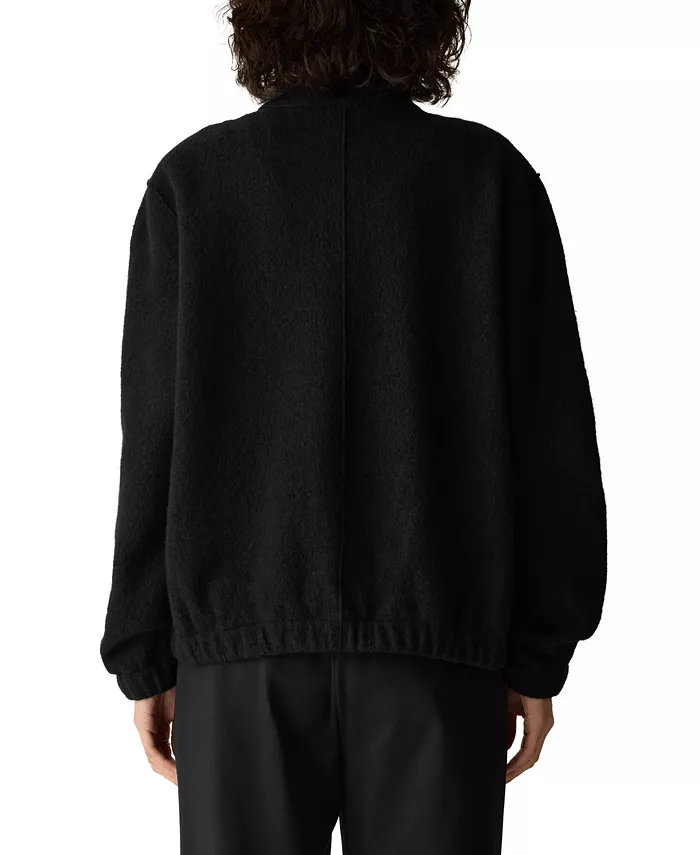 Women's Stand Collar Boiled Wool Short Jacket - thumbnail 4