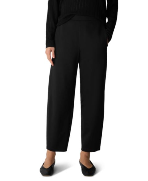 Женские брюки Eileen Fisher Pull-On High-Rise Doubleknit Lantern, цвет: Чёрный