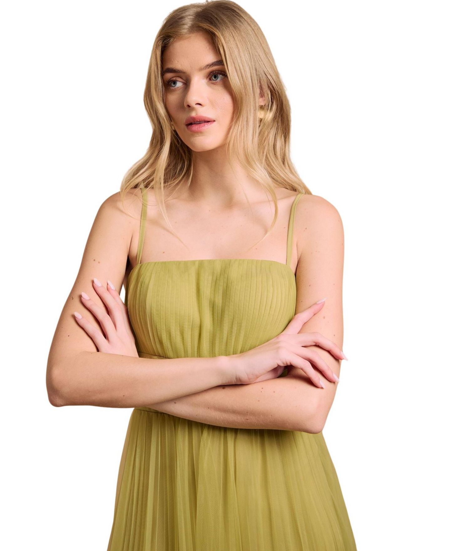 Женское платье Oasis Sweetheart Neck Corset Detail Maxi, цвет: Мягкий лаймовый — фото 4