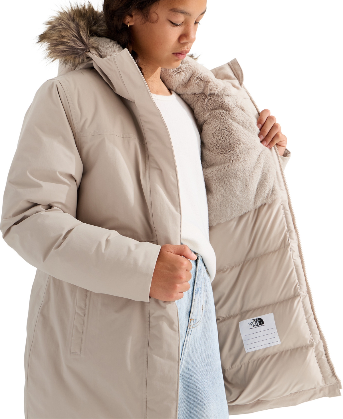 The North Face Girls' 7-18 Hooded Parka Jacket