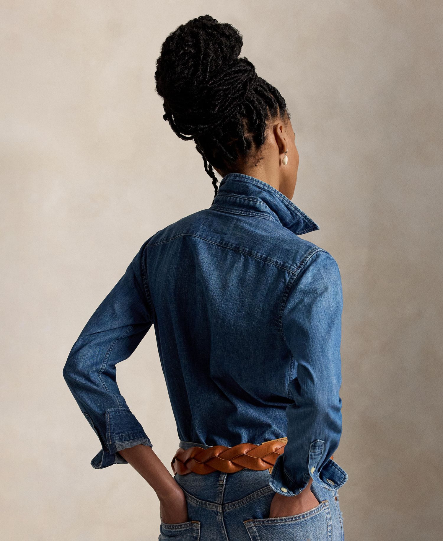 Women's Slim-Fit Denim Shirt