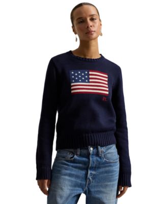 Women's Flag Cotton Crew Neck Sweater