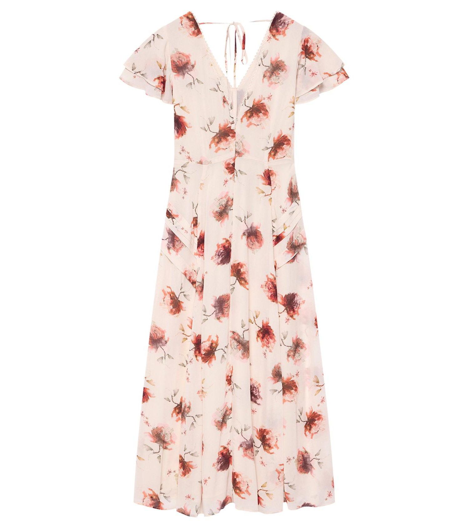 Women's Soft Bloom Floral-Print V-Neck Midi Dress