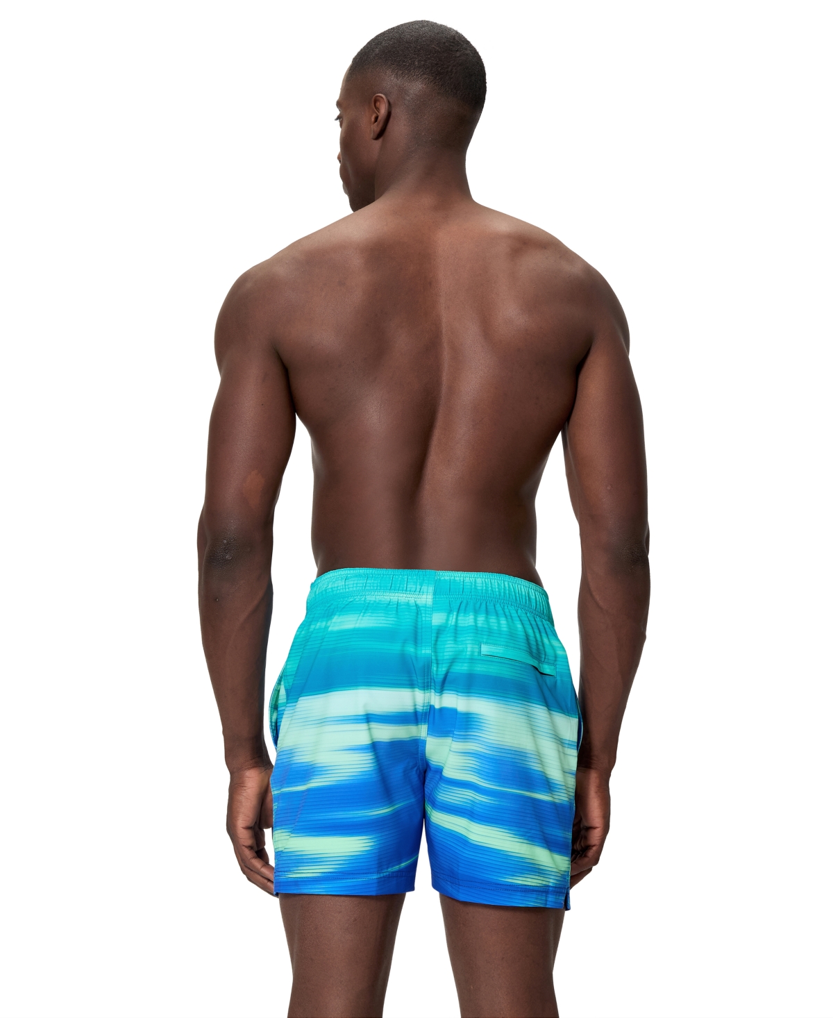 Speedo Men's Stripe Redondo Edge Swim Trunks, 5" Inseam