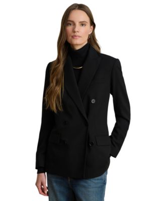 Women's Double-Breasted Wool Crepe Blazer