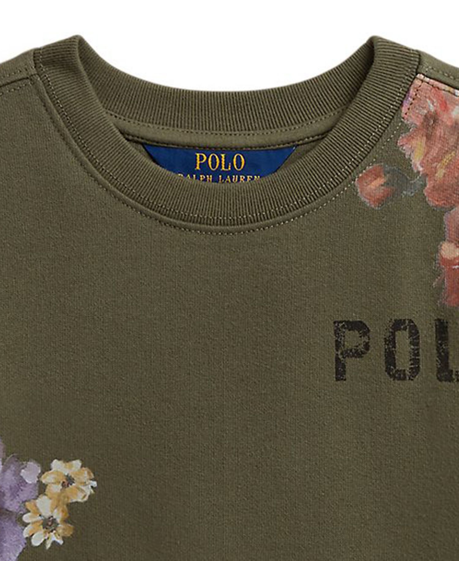 Girls' 2T-6X Floral Fleece Sweatshirt