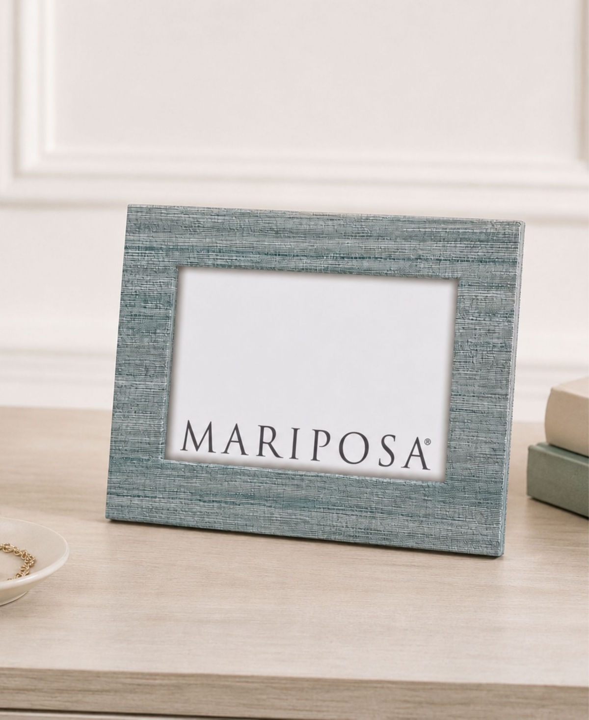Mariposa Capri Faux Grasscloth Photo Frame, 4" x 6"