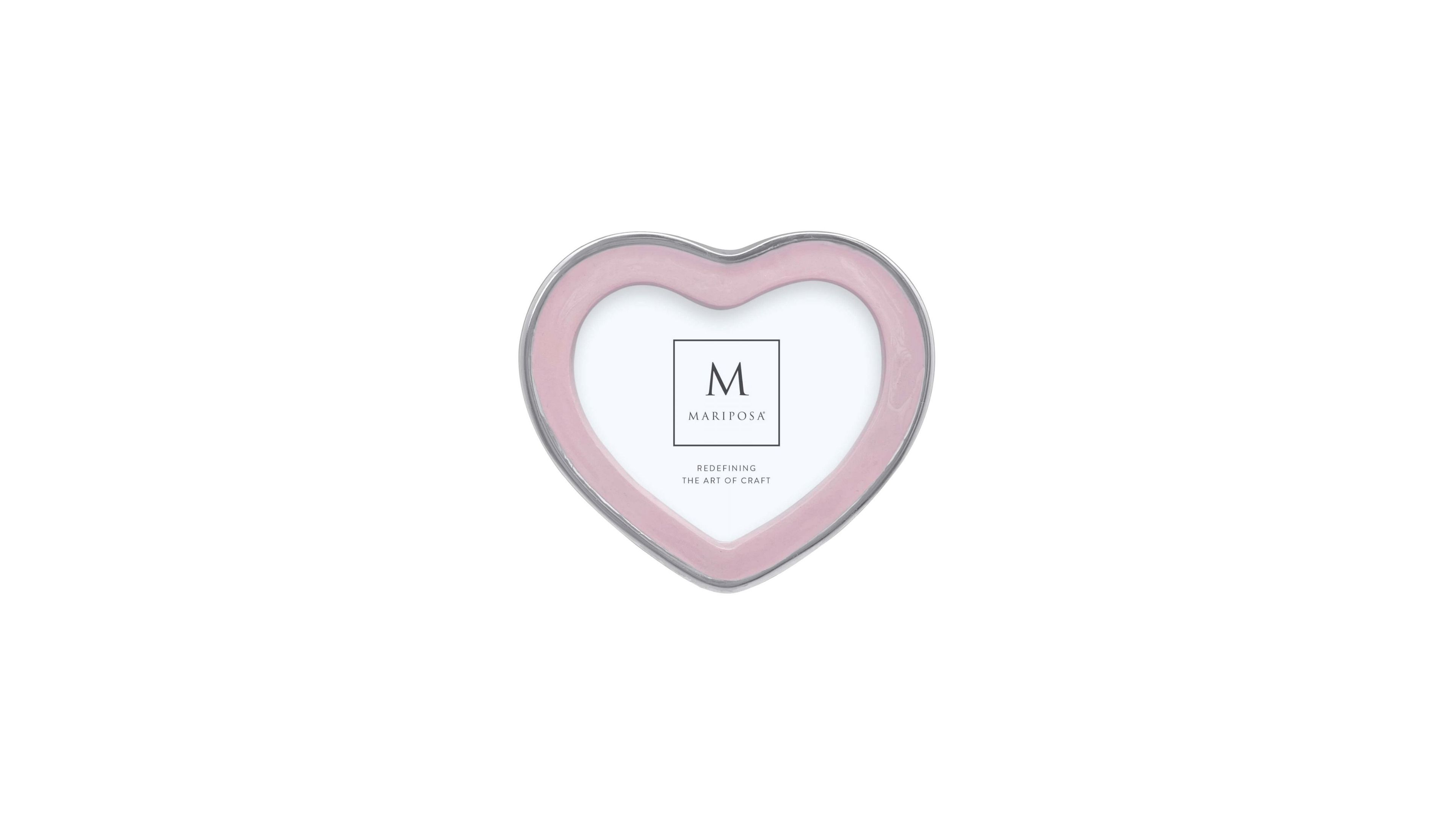 Mariposa Signature Aluminum Heart Frame, 4" x 6"