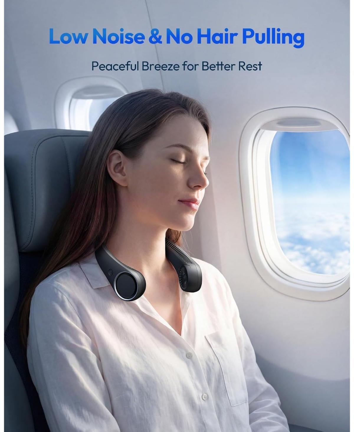 Gaiatop Portable Neck Fan Rechargeable, Hands-Free Cooling, 23.5hrs Runtime, Battery Powered Personal Wearable Fan Quiet, Summer Outdoor.
