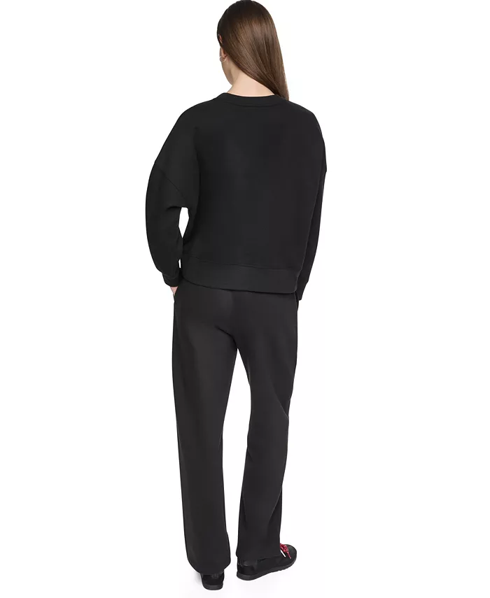 Women's Oversized Graphic Blouson-Sleeve Pullover Sweatshirt - thumbnail 5