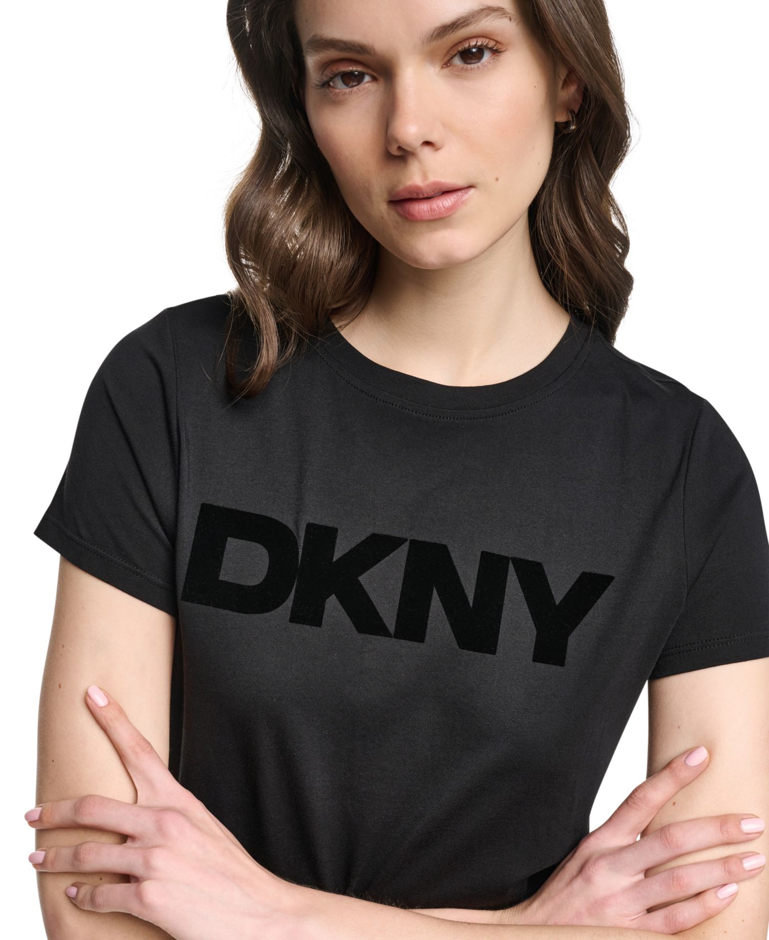 Women's Flocked Logo Crewneck T-Shirt