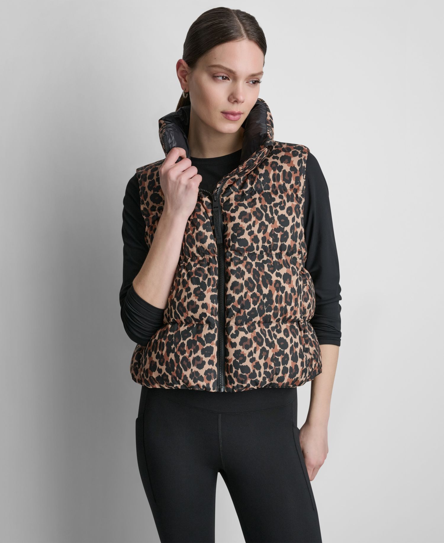 Women's Puffer Animal-Print Vest