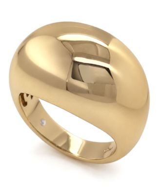 Silver Plated or 18k Gold Plated Brass Dome Ring