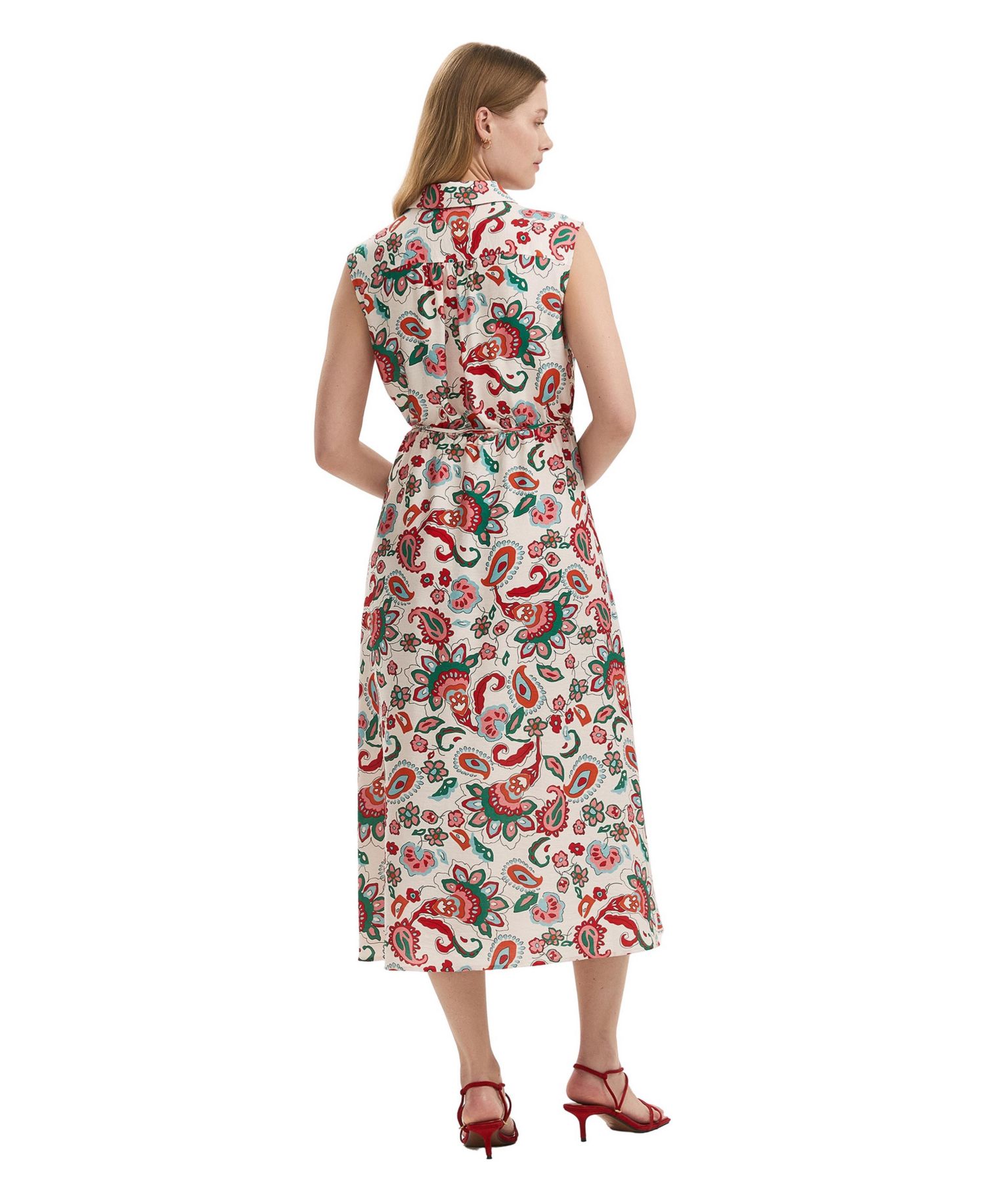 Women's Alida Floral-Print Collared Midi Shirt Dress