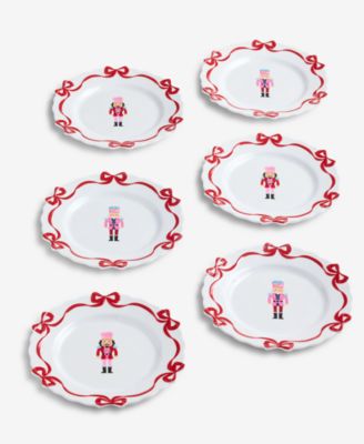 Melamine Nutcracker Appetizer Plates, Set of 6