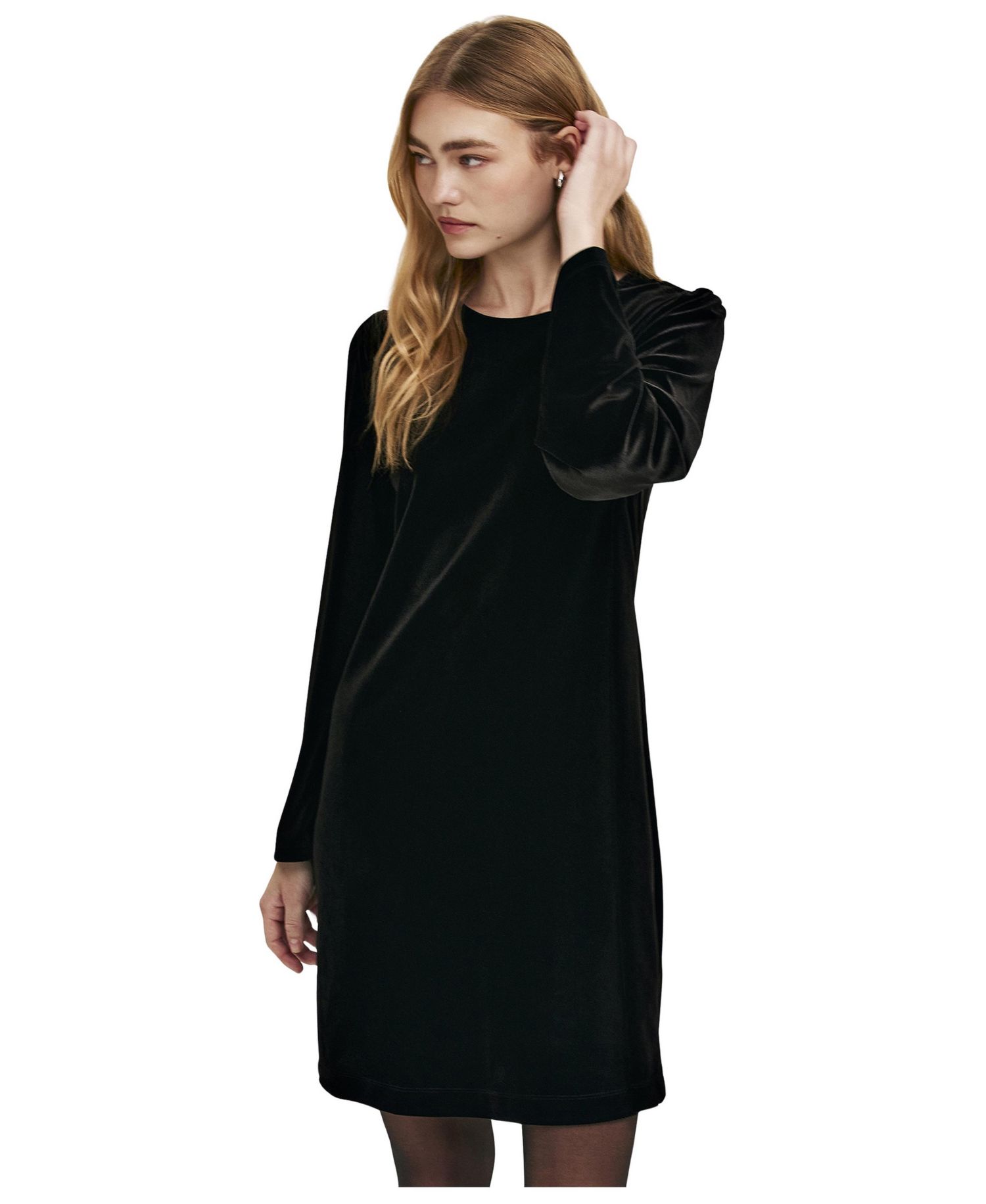 Women's Hattie Velvet Long-Sleeve Mini Dress