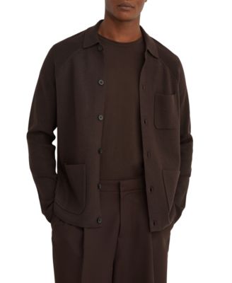 Men's Fitzwilliam Rib-Knit Button-Through Cardigan Sweater