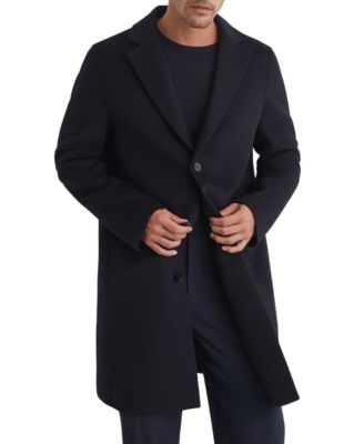 Men's Knight Single-Breasted Wool-Blend Overcoat