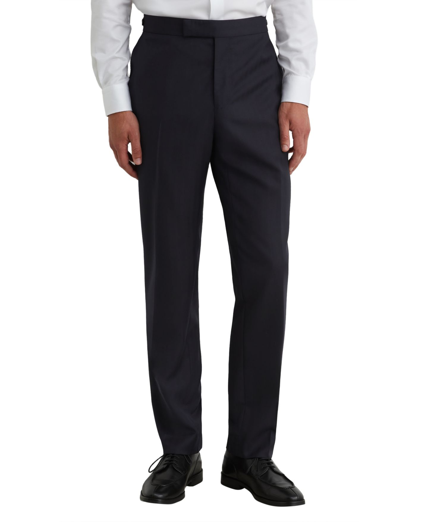 Мужские брюки REISS Success Shadow-Stripe Classic-Fit Wool, цвет: Тёмно-синий — фото 1