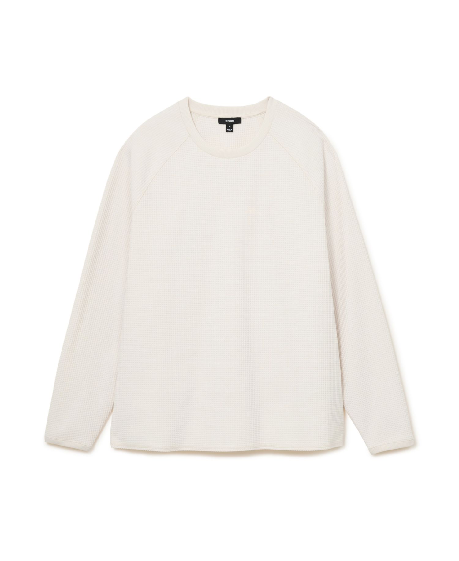 Men's Soren Waffle-Knit Raglan-Sleeve Crewneck Sweatshirt