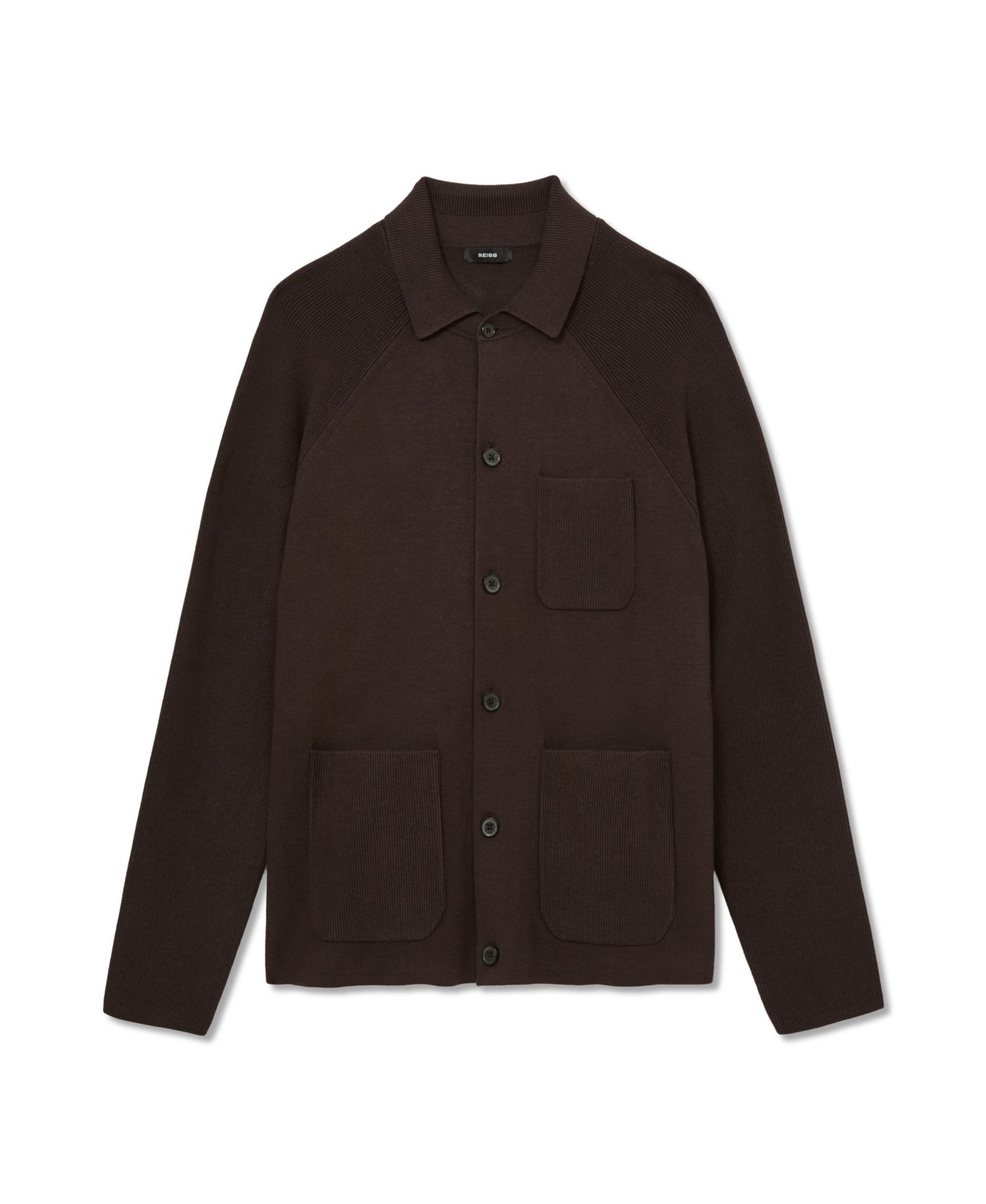 Men's Fitzwilliam Rib-Knit Button-Through Cardigan Sweater