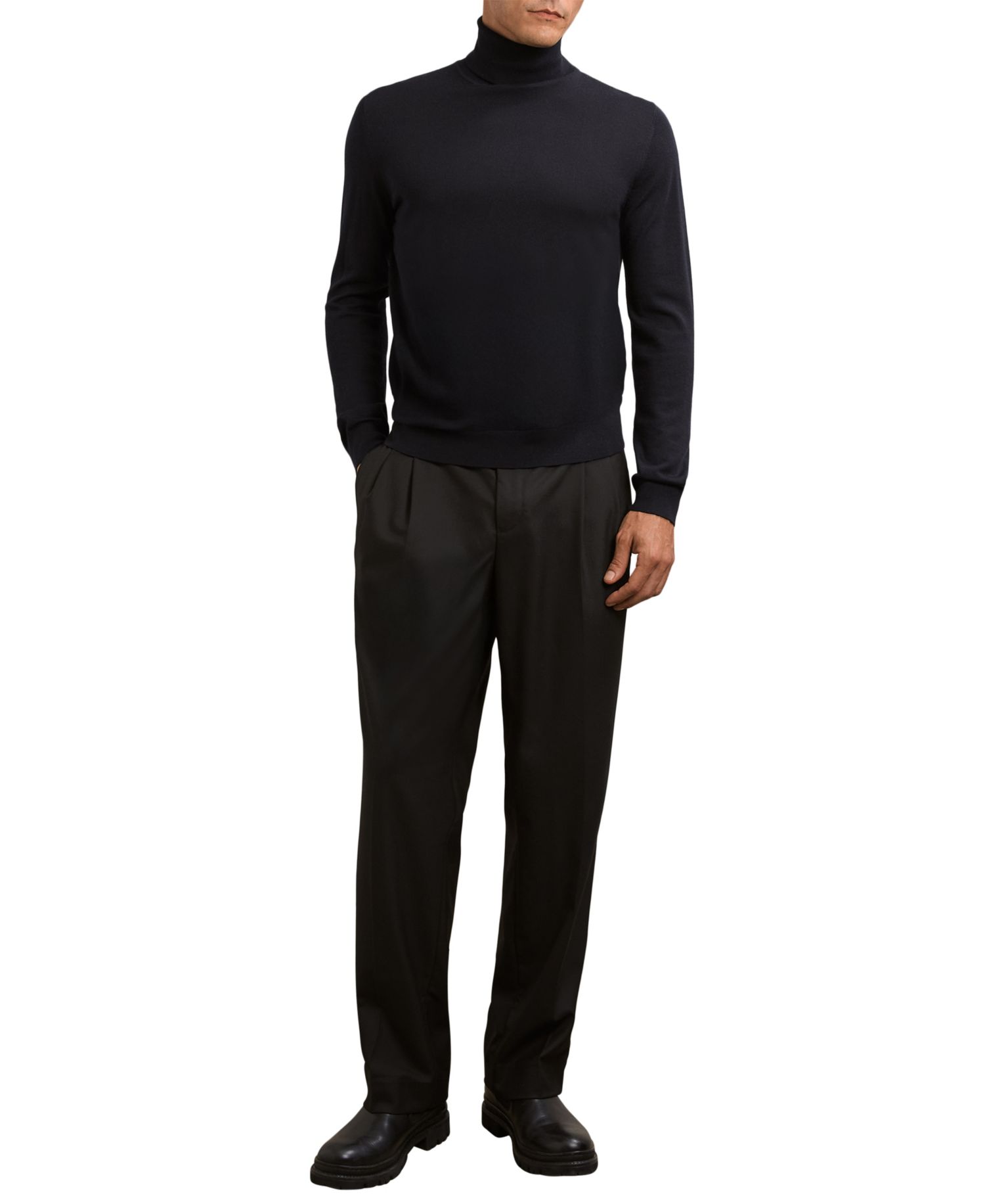 Men's Caine Merino Wool Fine-Gauge Rollneck Sweater
