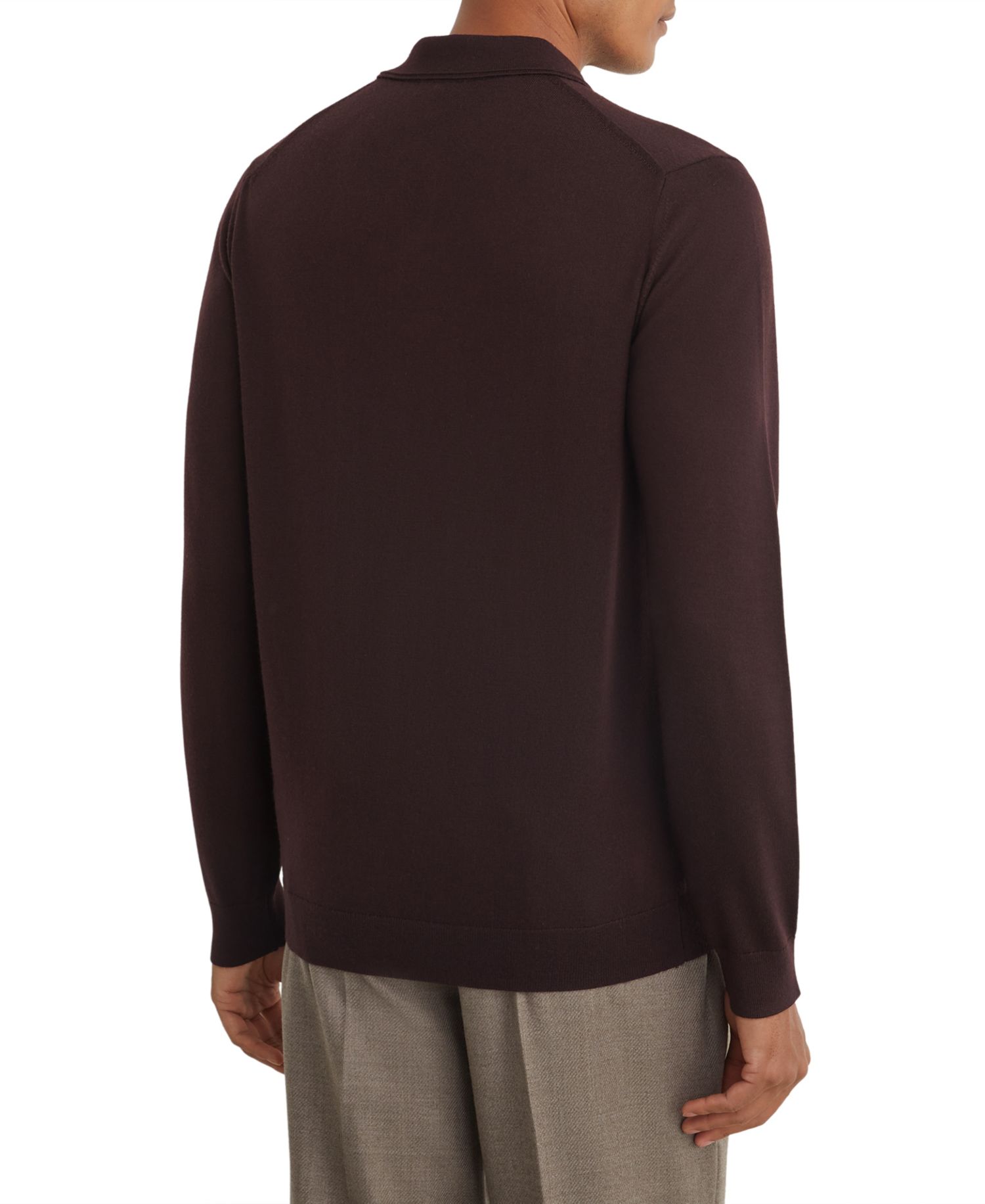 Men's Trafford Slim-Fit Merino Wool Ribbed Polo Shirt