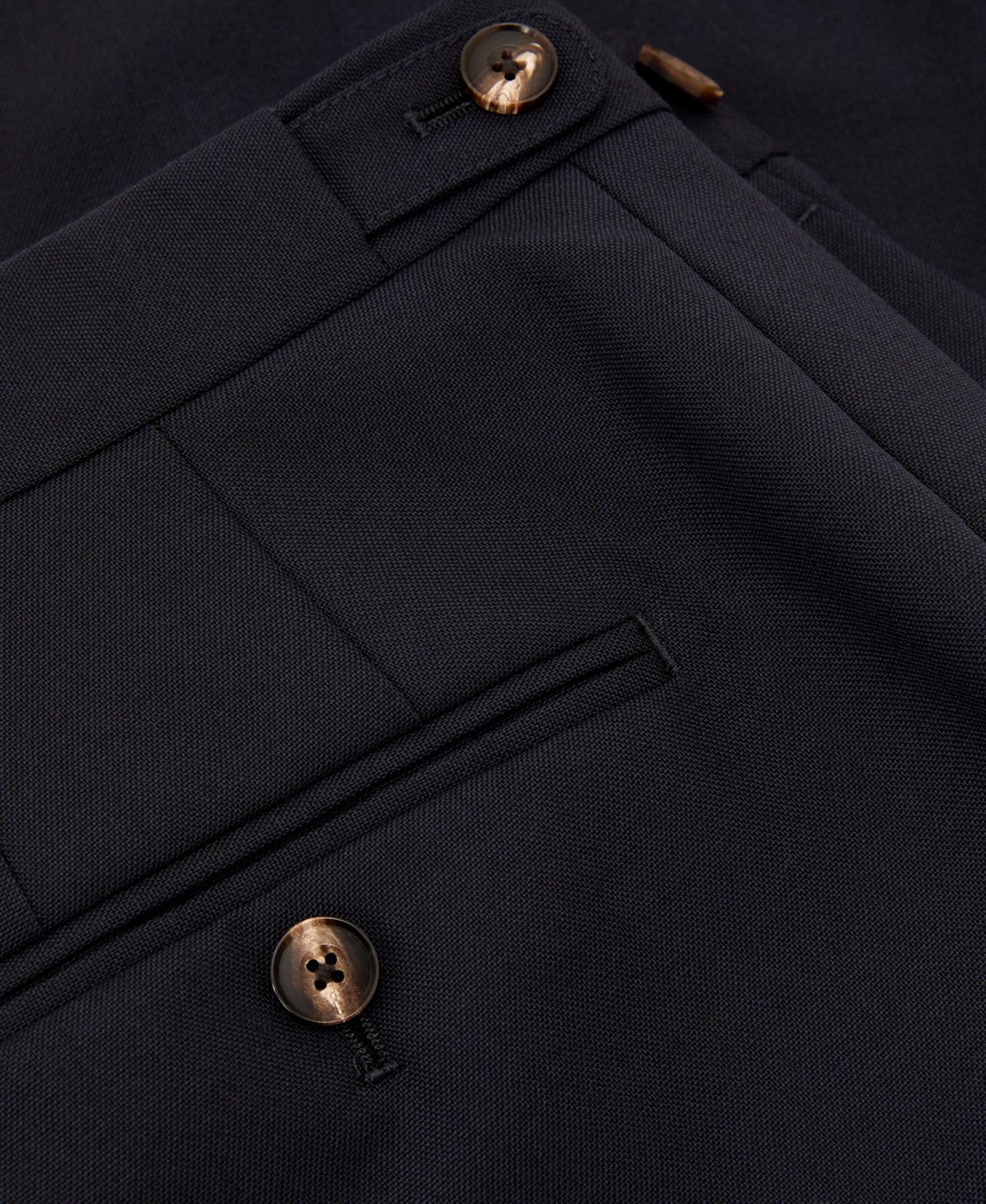 Мужские шерстяные брюки Reiss Bold классического кроя с боковыми регуляторами, цвет: Тёмно-синий — фото 4
