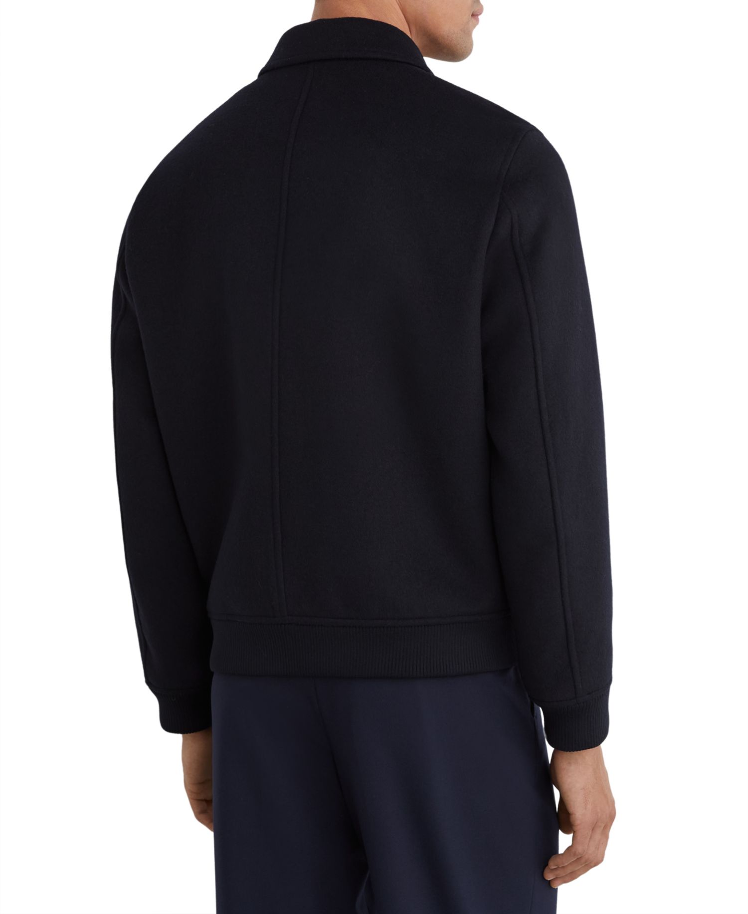 Men's Deluca Wool-Blend Flap-Pocket Bomber Jacket