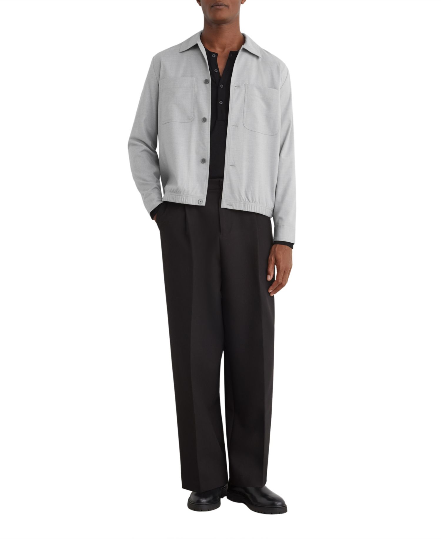 Men's Penge Brushed Wool-Blend Twin-Pocket Overshirt