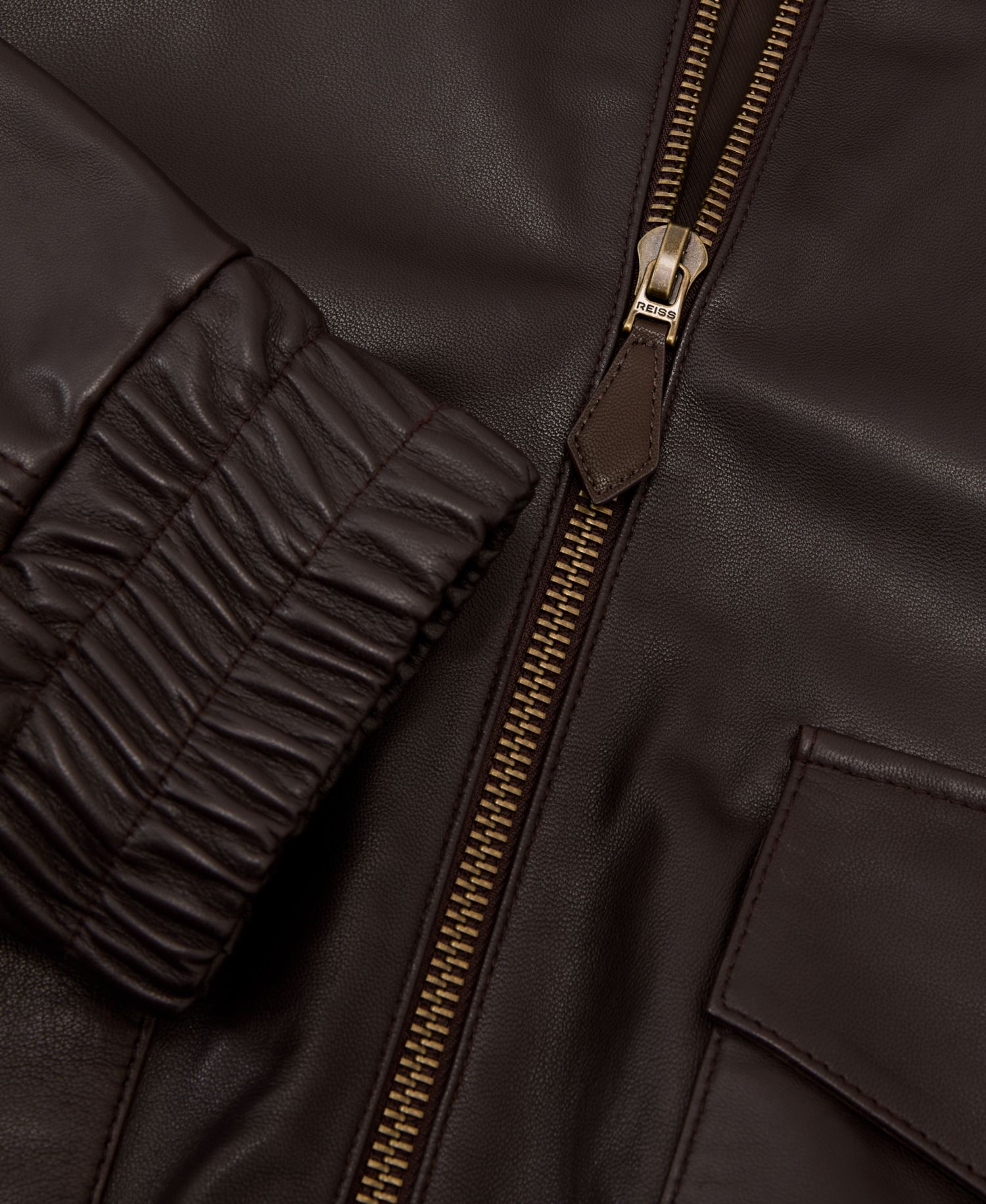 Men's Trinity Leather Oversized Funnel-Neck Jacket