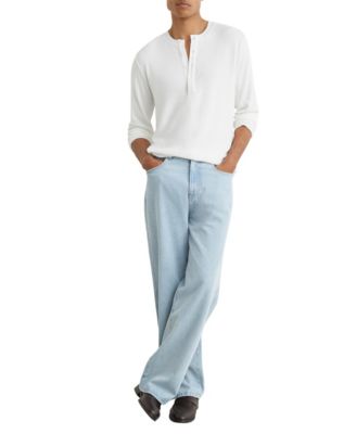 Men's Francisco Ribbed Regular-Fit Henley T-Shirt