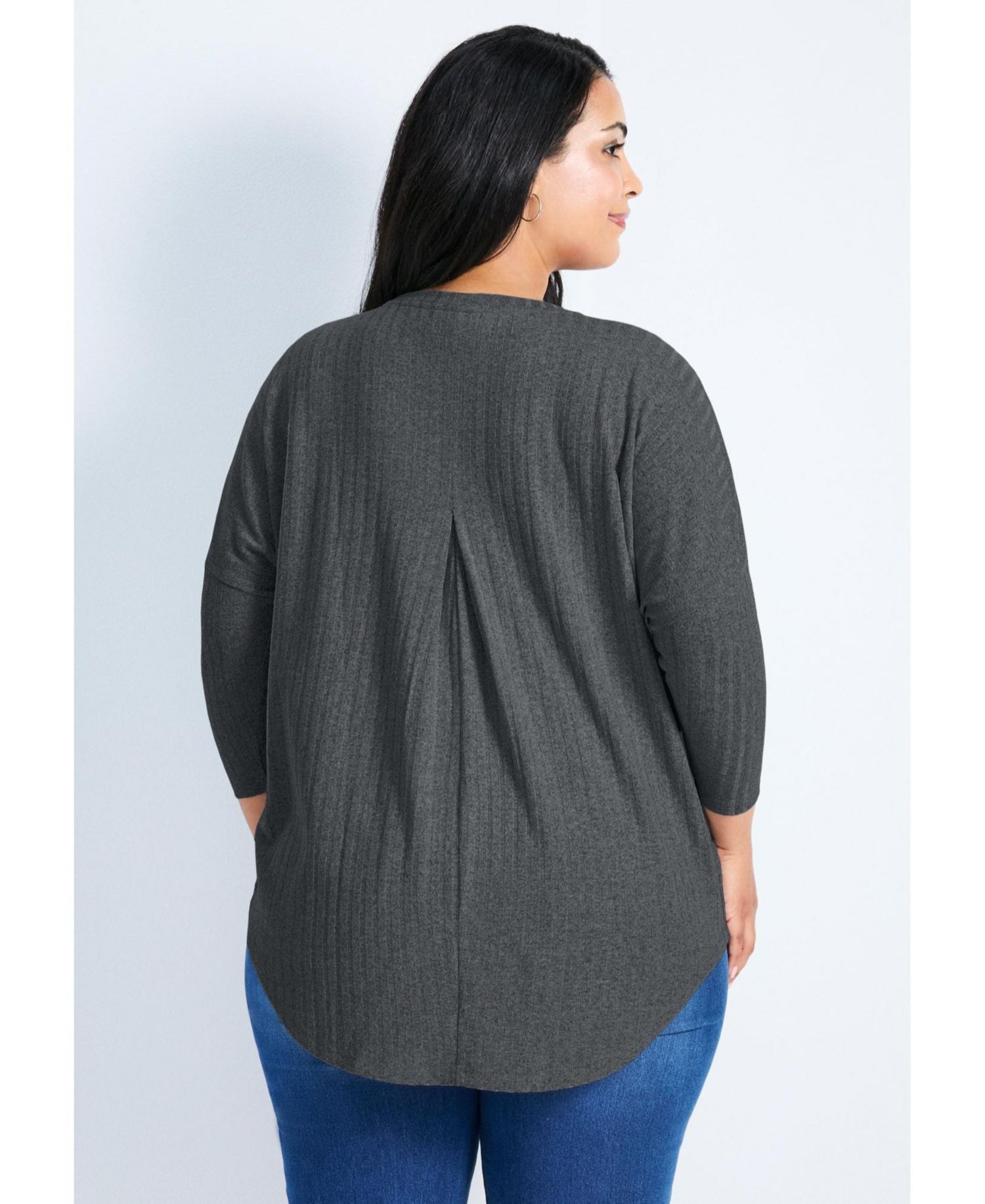 Women's Plus Size Kym Rib Hacci Tunic