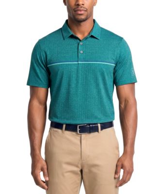 Men's Fine Line Jaspe Gingham Print Classic-Fit Polo Shirt